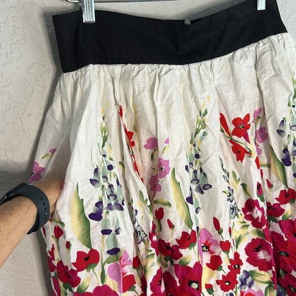 NEW Lindy Bop Skirt Retro Floral Swing Rockabilly Dance Colorful Loud Size 12 - Picture 6 of 7